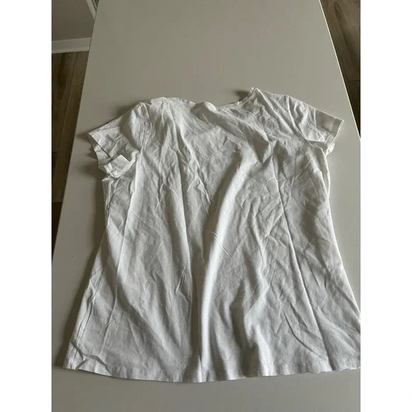 Lilly Pulitzer Womens White Embroidered Palm Tree Short Sleeve T Shirt Top XL - Picture 5 of 5